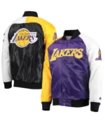 La Lakers Tricolor Remix Varsity Jacket