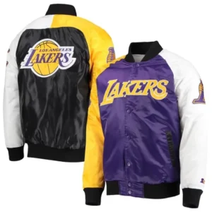 La Lakers Tricolor Remix Varsity Jacket