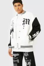 LA Official White And Black Varsity And Letterman Jacket