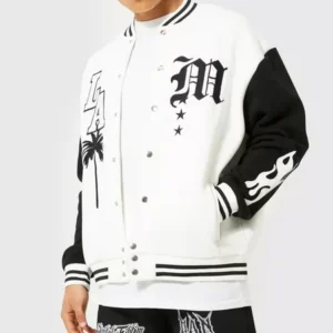 LA Official White And Black Varsity And Letterman Jacket