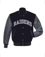 Las Vegas Raiders Black Grey Varsity Jacket