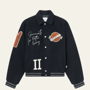 Les Deux Black Varsity Wool Jacket