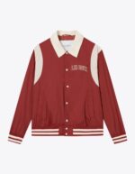 Les Deux Ivory Varsity Nylon Jacket