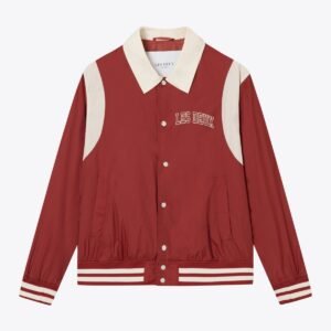 Les Deux Ivory Varsity Nylon Jacket