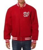Letterman Washington Nationals Wool Red Jacket
