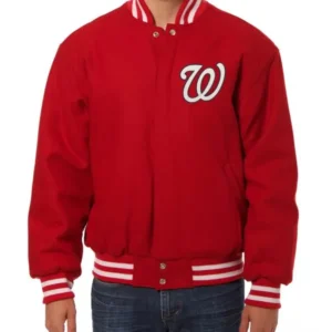 Letterman Washington Nationals Wool Red Jacket