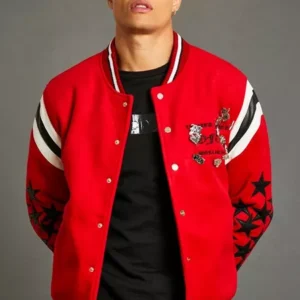 Limited Edition Ofcl Red And Black Varsity Jacket