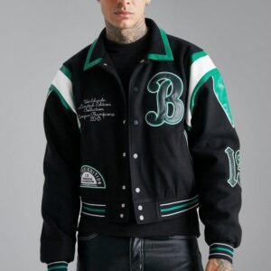 Limited Edition Trim B Black Varsity Jacket