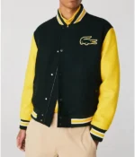Live Two-tone Yellow And Green Letterman Jacket