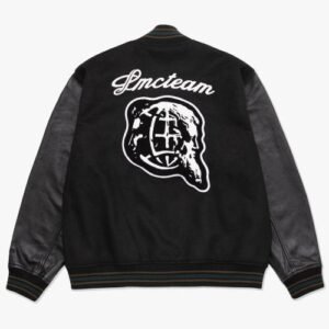 Lmc Janus Black Wool Varsity Jacket