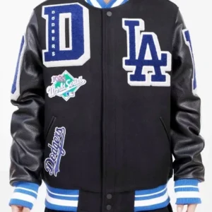 Logo Mashup Varsity Dodgers Black Jacket