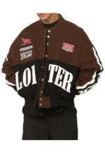 Loiter-Racing-Brown-Varsity-Jacket Loiter Racing Brown Varsity Jacket