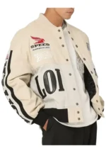 Loiter Racing Cream Varsity Jacket
