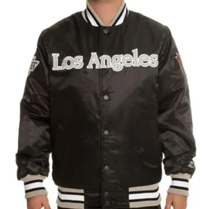 Los Angeles Kings Black Satin Jacket