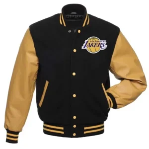 Los Angeles Lakers Black And Gold Varsity Jacket