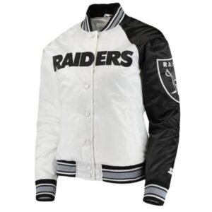 Los Angeles Las Vegas Raiders White And Black Jacket