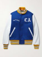 Los Angeles Wool-blend And Leather Varsity Jacket