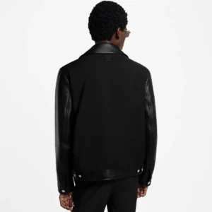 Louis Vuitton Leather Mix Black Blouson
