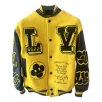 Louis Vuitton Mens 2010s Wool Varsity Jacket Louis Vuitton Mens 2010s Wool Varsity Jacket
