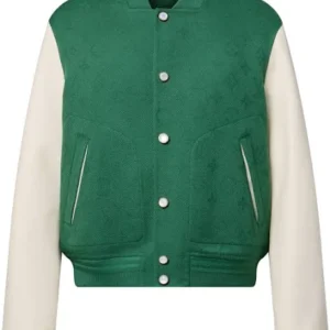 Louis Vuitton Mens Wool Green Varsity Jacket