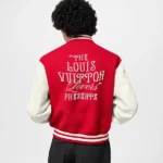 Louis Vuitton Mens Wool Red Varsity Jacket