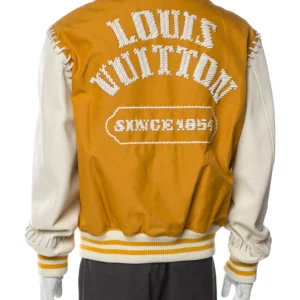 Shop the Louis Vuitton Signature Logo Varsity Jacket – luxury meets streetwear in this premium wool & leather varsity jacket. Iconic LV logo, timeless design, and unbeatable style. Perfect for men & women