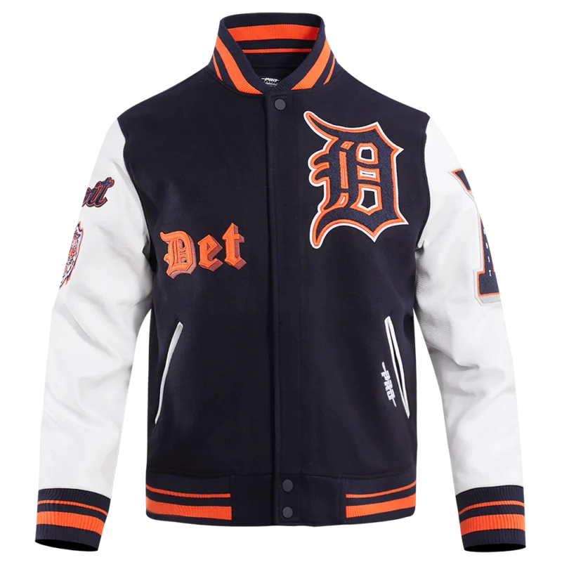 MLB Detroit Tigers Old English Wool Varsity Jacket
