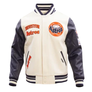MLB Houston Astros Retro Classic Men's Rib Wool Varsity Jacket