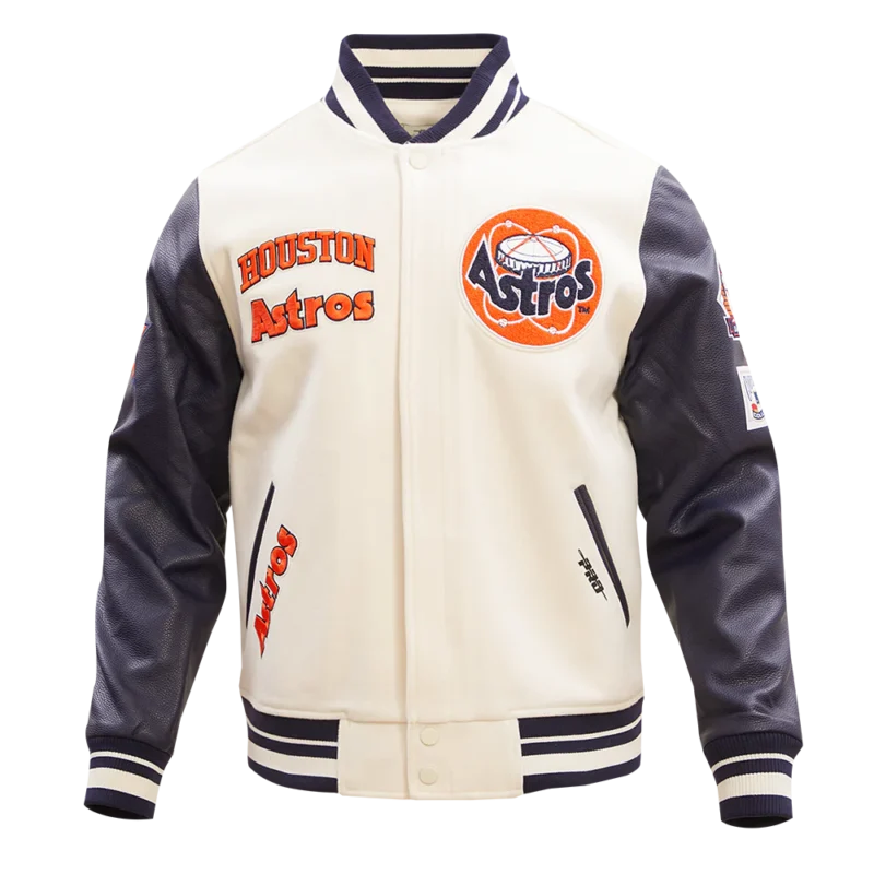 MLB Houston Astros Retro Classic Men's Rib Wool Varsity Jacket MLB Houston Astros Retro Classic Men's Rib Wool Varsity Jacket