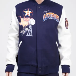 MLB Houston Astros Retro Hometown Wool Men's Varsity Jacket