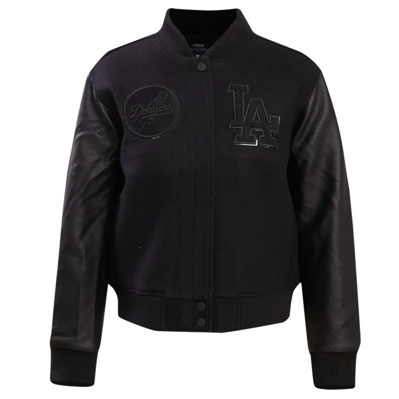 MLB Los Angeles Dodgers Triple Black Wool Womens Varsity Jacket