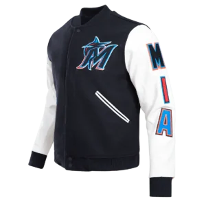 MLB Miami Marlins Classic Wool Mens Varsity Jacket