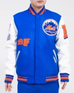MLB New York Mets Old English Wool Men's Varsity Jacket