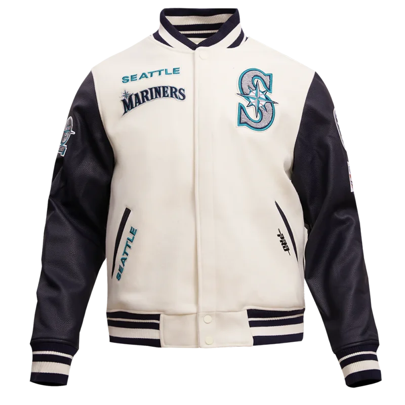 MLB Seattle Mariners Retro Classic Wool Varsity Jacket