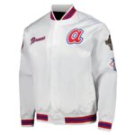 MLB Team Atlanta Braves White Satin Jacket