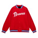 MLB Team Red Atlanta Braves Satin Jacket