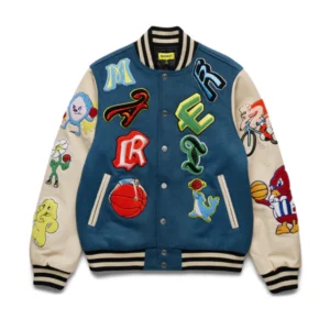 Market Varsity Overload Blue Varsity Jacket