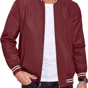 Maroon Varsity Bomber Jacket