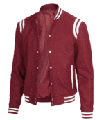 Maroon Varsity Bomber Jacket