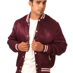 Maroon Varsity Jacket Mens