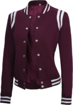 Maroon Varsity Jacket Womens