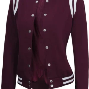 Maroon Varsity Jacket Womens