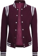 Maroon Varsity Jacket Womens