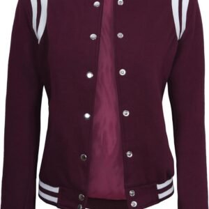 Maroon Varsity Jacket Womens