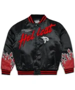 Men And Women Hellcat Ballistic Black Varsity Bomber Jacket