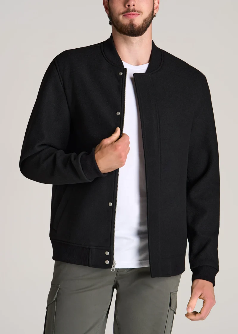 Mens Black Varsity Jacket