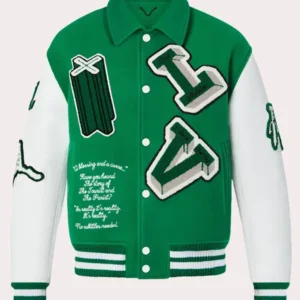 Louis Vuitton Green Varsity Jacket