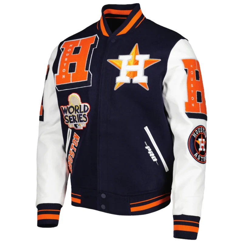 Mens Houston Astros Navy Blue Varsity Jacket