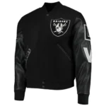 Mens Las Vegas Raiders Black Varsity Jacket