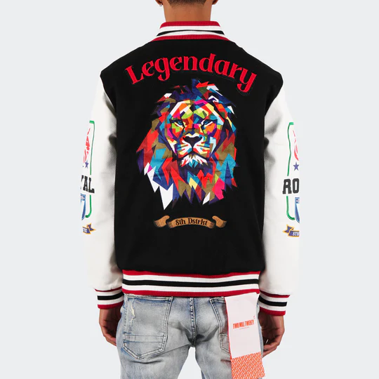 Mens-Legendary-Lion-Black-Varsity-Bomber-Jacket.webp